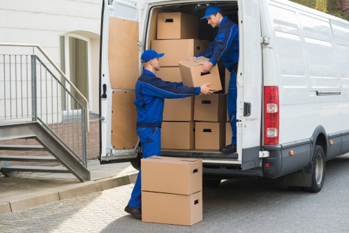Moving truck service near Marylebone streets and residential buildings