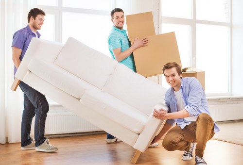 Prepared office boxes and equipment for a Marylebone move