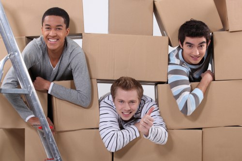 Reusable furniture being prepared for charity donation after a move