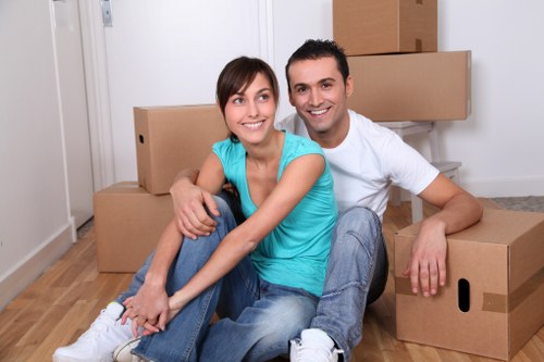 Prepared moving boxes and furniture for a Marylebone removal service