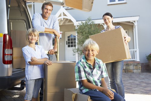 Local moving team working in a Marylebone apartment building